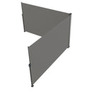 Retractable Side Awning, 160X600cm Aluminum Outdoor Privacy Screen, 280g Polyester Water-proof Retractable Patio Screen, UV 30+ Room Divider Wind Screen for Patio, Backyard, Balcony, Gray-11