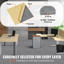 Carpet Tiles Peel and Stick, Squares Self Adhesive Carpet Floor Tile, Soft Padded Carpet Tiles, Easy Install DIY for Bedroom Living Room Indoor Outdoor (12 Tiles, Light Gray)-3