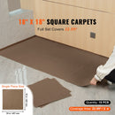 Carpet Tiles Peel and Stick, Squares Self Adhesive Carpet Floor Tile, Soft Padded Carpet Tiles, Easy Install DIY for Bedroom Living Room Indoor Outdoor (10 Tiles, Dark Brown)-2