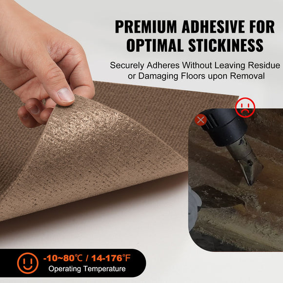 Carpet Tiles Peel and Stick, Squares Self Adhesive Carpet Floor Tile, Soft Padded Carpet Tiles, Easy Install DIY for Bedroom Living Room Indoor Outdoor (10 Tiles, Dark Brown)