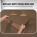 Carpet Tiles Peel and Stick, Squares Self Adhesive Carpet Floor Tile, Soft Padded Carpet Tiles, Easy Install DIY for Bedroom Living Room Indoor Outdoor (10 Tiles, Dark Brown)-6