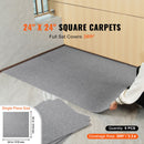 Carpet Tiles Peel and Stick, Squares Self Adhesive Carpet Floor Tile, Soft Padded Carpet Tiles, Easy Install DIY for Bedroom Living Room Indoor Outdoor (9Tiles, Light Gray)-2