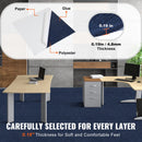 Carpet Tiles Peel and Stick, Squares Self Adhesive Carpet Floor Tile, Soft Padded Carpet Tiles, Easy Install DIY for Bedroom Living Room Indoor Outdoor (15Tiles, Dark Blue)-3
