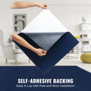 Carpet Tiles Peel and Stick, Squares Self Adhesive Carpet Floor Tile, Soft Padded Carpet Tiles, Easy Install DIY for Bedroom Living Room Indoor Outdoor (15Tiles, Dark Blue)-4