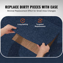 Carpet Tiles Peel and Stick, Squares Self Adhesive Carpet Floor Tile, Soft Padded Carpet Tiles, Easy Install DIY for Bedroom Living Room Indoor Outdoor (15Tiles, Dark Blue)-6