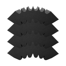 Acoustic Foam Panels 4 Pack 16.5 x 6.3 x 12 in Adhesive for Wall Ceiling