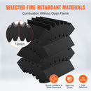 Acoustic Foam Panels 4 Pack 16.5 x 6.3 x 12 in Adhesive for Wall Ceiling-3