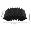 Acoustic Foam Panels 4 Pack 16.5 x 6.3 x 12 in Adhesive for Wall Ceiling-8