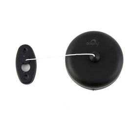 Retractable Single Clothesline - Black