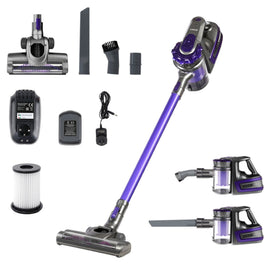 Devanti Stick Vacuum Cleaner Bagless Cordless 150W Purple