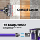Devanti Stick Vacuum Cleaner Bagless Cordless 150W Purple-3