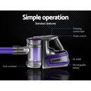 Devanti Stick Vacuum Cleaner Bagless Cordless 150W Purple-7