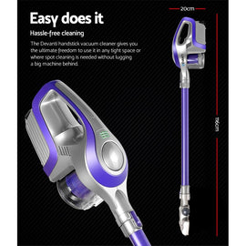 Devanti Stick Vacuum Cleaner Bagless Cordless 150W Purple - 0