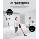 Devanti Stick Vacuum Cleaner Brushless Cordless 250W Red-5