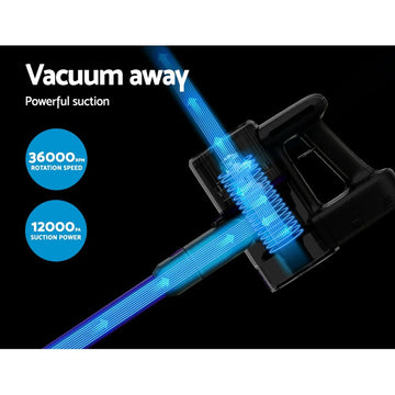 Devanti Stick Vacuum Cleaner Bagless Cordless 120W Purple - 0
