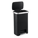 Artiss Rubbish Bin 51L Kitchen Pedal Soft Close Lid Liner Pocket Black-2