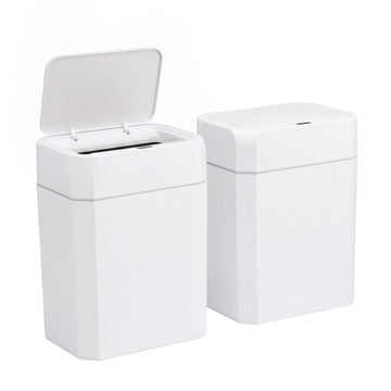Artiss Rubbish Bin 12L 2-Pack Sensor Kitchen Automatic Motion Touchless White - 0