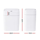 Artiss Rubbish Bin 12L 2-Pack Sensor Kitchen Automatic Motion Touchless White-3