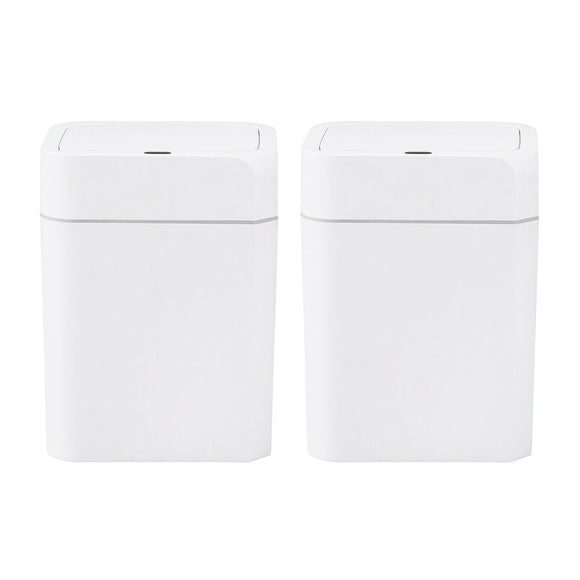 Artiss Rubbish Bin 12L 2-Pack Sensor Kitchen Automatic Motion Touchless White
