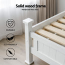 Artiss King Single Bed Frame and Bedside Table White-4