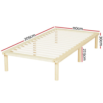 Artiss Bed Frame King Single Size Wooden Base Mattress Platform Timber Pine AMBA - 0