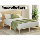 Artiss Bed Frame Queen Size Wooden Base Mattress Platform Timber Pine AMBA-4