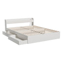 Artiss Bed Frame Double Size Mattress Base wtih Charging Ports 2 Storage Drawers-1
