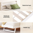 Artiss Bed Frame Single Size 2-in-1 Trundle Wooden White AVIS-6