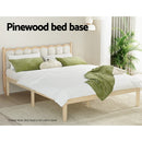 Artiss Bed Frame Double Size Wooden Base Mattress Platform Timber Pine BRUNO-4