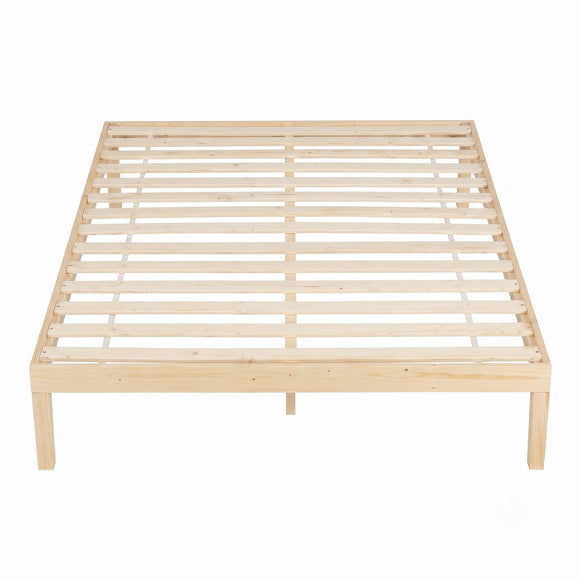 Artiss Bed Frame Queen Size Wooden Base Mattress Platform Timber Pine BRUNO