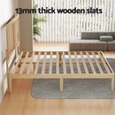 Artiss Bed Frame Double Size with Rattan Headboard Wooden Bed Base BRUNO-4