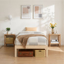 Artiss Bed Frame Single Size Wooden Base Mattress Platform Timber Pine BRUNO-1