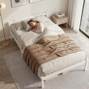Artiss Bed Frame Double Size Wooden White LEXI-7