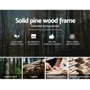 Artiss Bed Frame King Single Size Wooden White LEXI-4