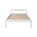 Artiss Bed Frame Single Size Wooden White LEXI-3