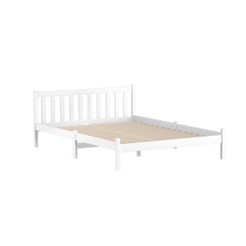 Artiss Double Full Size Wooden Bed Frame SOFIE Pine Timber Mattress Base Bedroom - 0