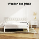 Artiss Double Full Size Wooden Bed Frame SOFIE Pine Timber Mattress Base Bedroom-5