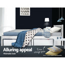 Artiss Bed Frame Queen Size Wooden White SOFIE-8