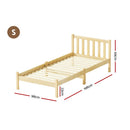 Artiss Bed Frame Single Size Wooden Oak SOFIE-3