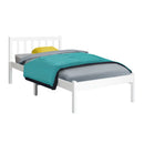 Single Size Wooden Bed Frame - White-1