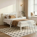 Single Size Wooden Bed Frame - White-1
