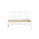 Single Size Wooden Bed Frame - White-4