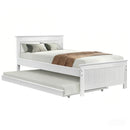 Artiss Bed Frame King Single Size Wooden Trundle Daybed White ELVIS-2