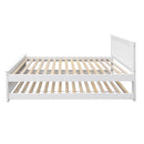 Artiss Bed Frame King Single Size Wooden Trundle Daybed White ELVIS-4