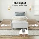 Artiss Bed Frame King Single Size Wooden Trundle Daybed White ELVIS-8