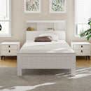 Artiss Bed Frame King Single Size Wooden with 2 Storage Drawers White-7