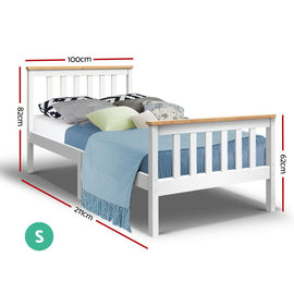 Artiss Single Wooden Bed Frame Bedroom Furniture Kids - 0