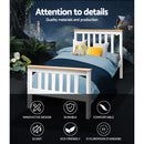 Artiss Single Wooden Bed Frame Bedroom Furniture Kids-3