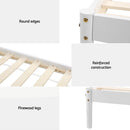Artiss Bed Frame Queen Size Wooden White DALY-6