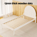 Artiss Bed Frame Single Size Wooden White DALY-5
